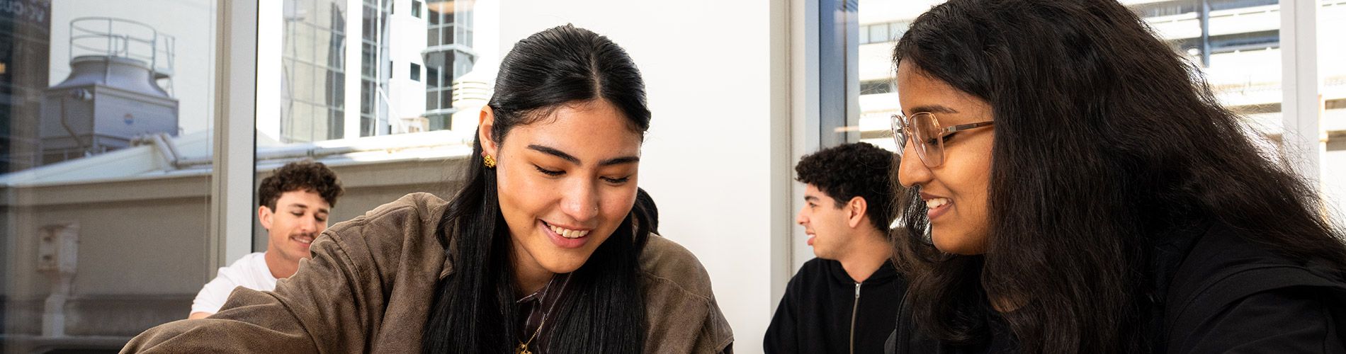 Students in a classroom.
